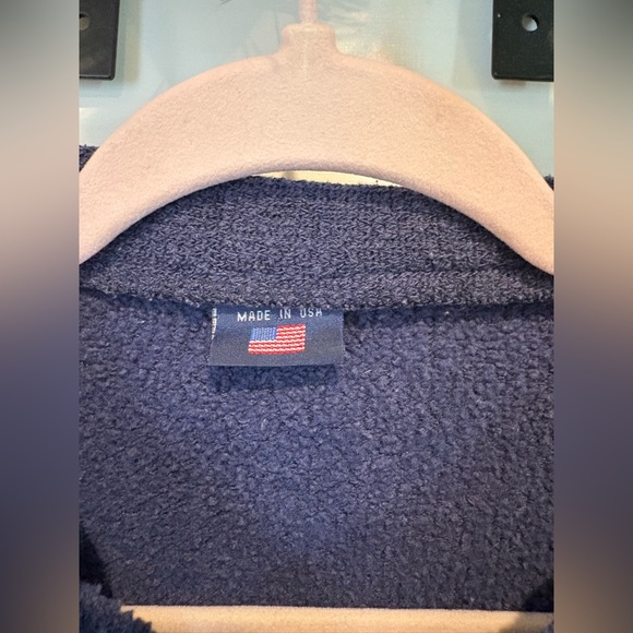 Vintage Wrigley Field Made in The USA Navy Blue Quarter Zip - Picture 4 of 4